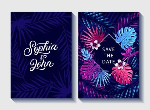 Save the date wedding invite invitation. 库存插图
