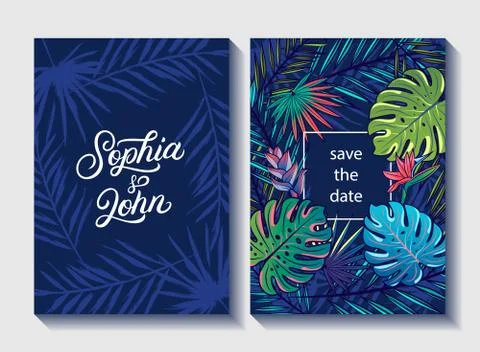 Save the date wedding invite invitation. Ilustración de archivo