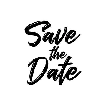 Save the date. Wedding phrase. Brush Lettering. Vector illustration. Eps 10 Stock Illustration