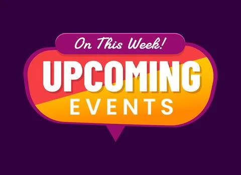 Save the date, this week upcoming events badge Stock Illustration