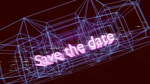 Save the date-Wireframe Outro Stock-Footage 122574935
