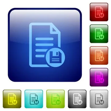 Save document color square buttons イラスト素材