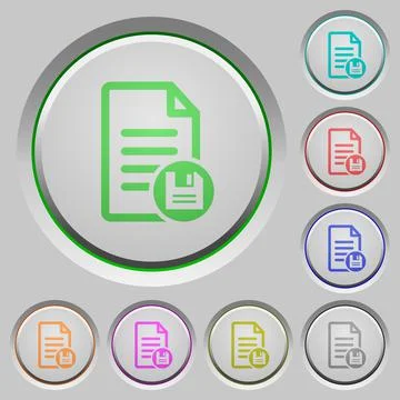 Save document push buttons 스톡 일러스트