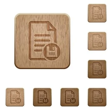 Save document wooden buttons イラスト素材