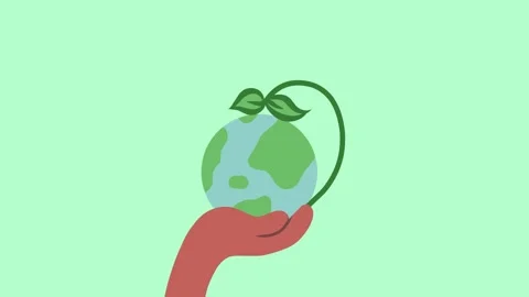 Save earth and care about nature animation Stock Footage 272578093