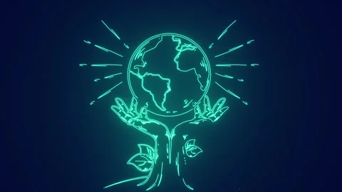 Save Earth and save the planet earth conservation animation Stock Footage 241073254