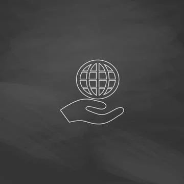 Save earth computer symbol Stock Illustration