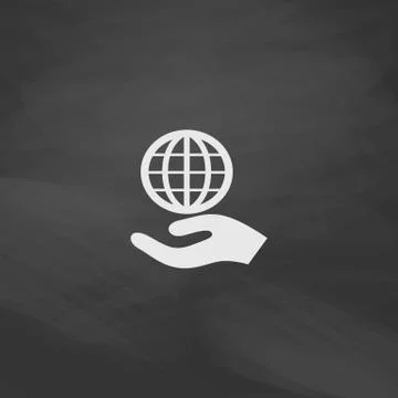Save earth computer symbol Stock Illustration