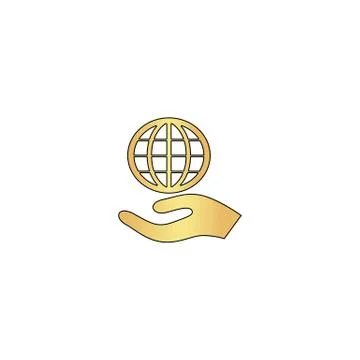 Save earth computer symbol Illustrazione stock