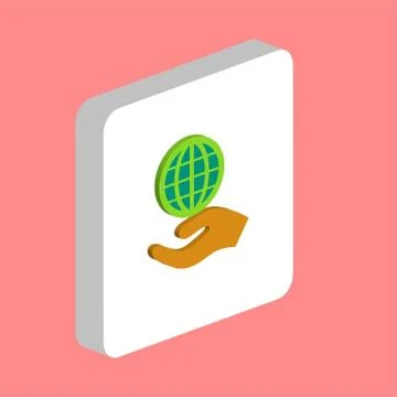 Save earth computer symbol Stock Illustration
