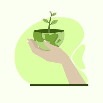 Save the earth concept. Save the Planet Concept Vector Illustration. Stock Illustration