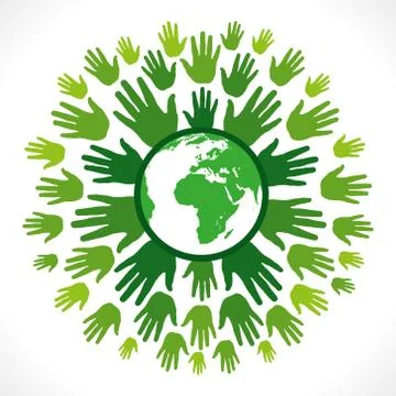 Save earth concept vector Stock Illustration