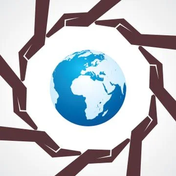 Save earth concept-vector illustration Stock Illustration