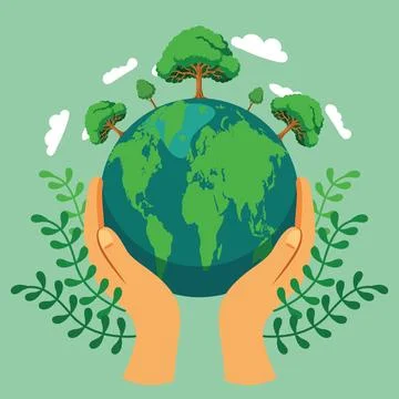 Save The Earth Environment illustration EPS Vector Stock Illustration