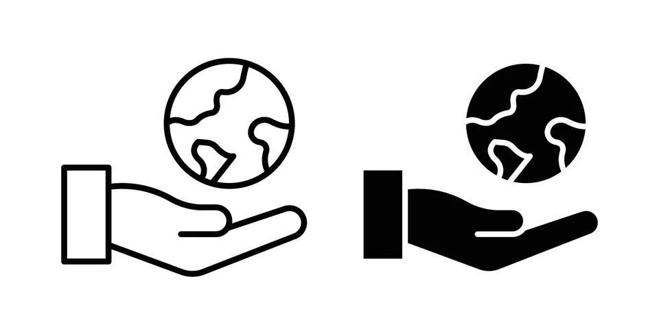 Save the earth icon design. Simple Vector illustrations.. イラスト素材