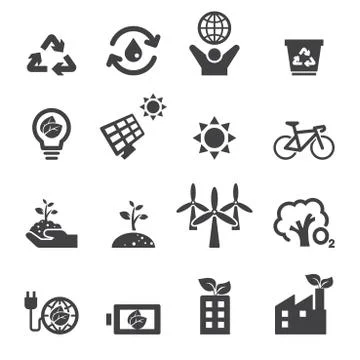 Save the earth icons Stock Illustration