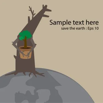 Save the earth. 스톡 일러스트