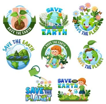 Save Earth Concept Logo Blue Hands Stock Vector (Royalty Free) 696551353 |  Shutterstock