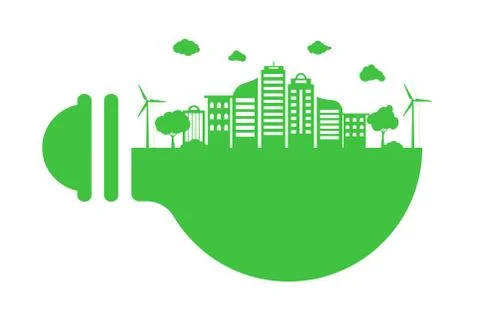 Save Earth Planet World Concept. World environment day concept. green modern  Stock Illustration