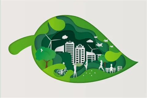 Save Earth Planet World Concept. World environment day concept. green modern Stock Illustration