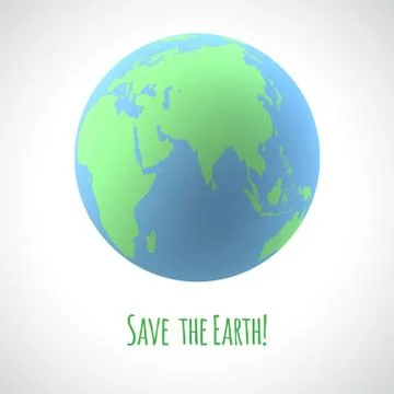 Save the Earth poster Stock Illustration