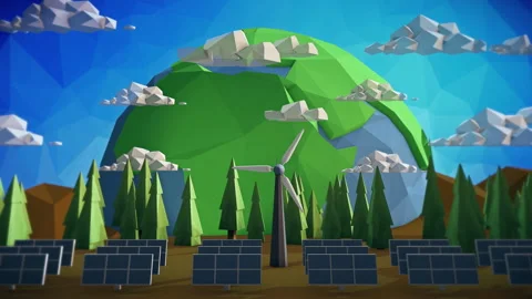 SAVE THE EARTH RENEWABLE ENERGY SOURCES Stockbeeldmateriaal 131685992