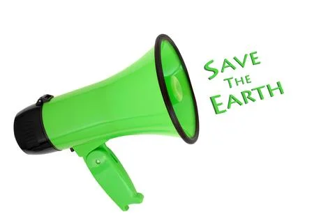 Save The Earth Slogan Green Issues Concept Stock Photos