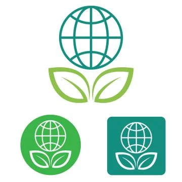 Save the earth web icon Stock Illustration