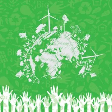 Save the earth.vector illustration Stock Illustration