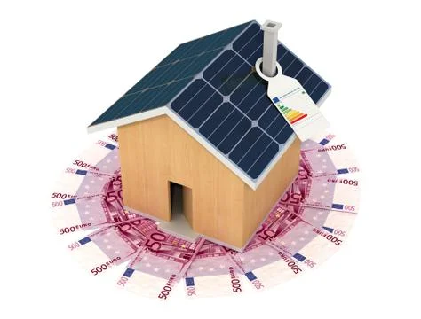 Save with an ecological house Illustrazione stock