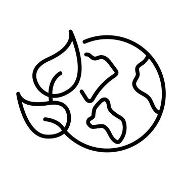 Save ecology icon. Flat earth protect pictogram for web. Line stroke. Simple  Stock Illustration