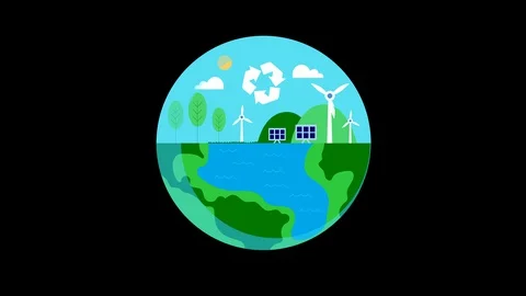 Save energy and Recycle concept Video stock 128245213