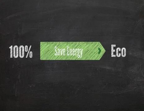 Save Energy arrow Stock Illustration