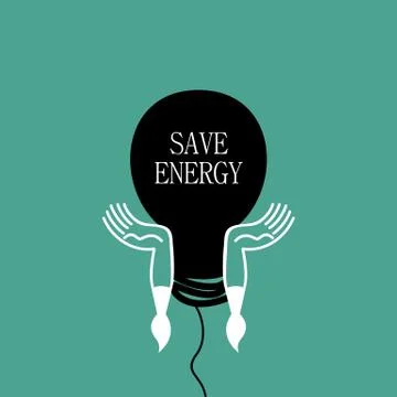Save energy concept Stock Illustration