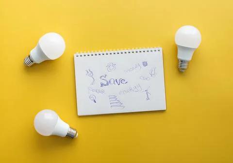 Save energy concept Stock Photos