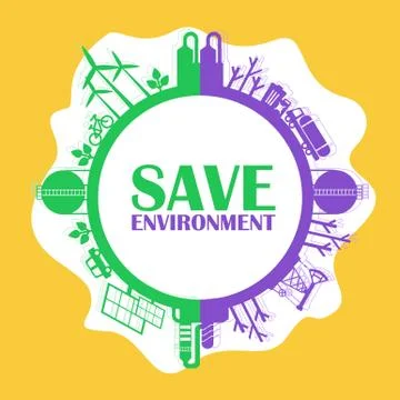 Save environment concept 스톡 일러스트