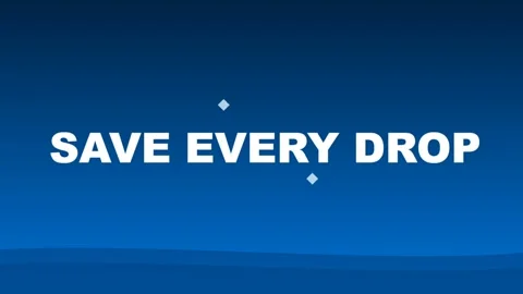 Save Every Drop Water Conservation. Video stock 331923947