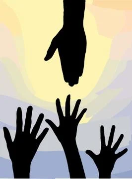 Save the Family - Help From Above (Vector) Stock Illustration