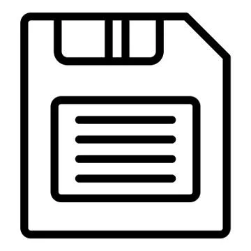 Save file editor icon, outline style イラスト素材
