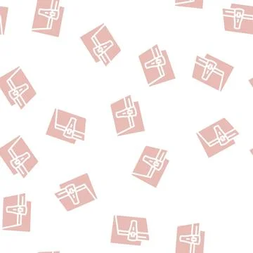 Save file in folder glyph vector seamless pattern Stock Illustration