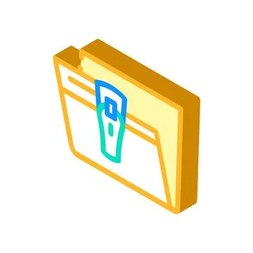 Save file in folder isometric icon vector illustration 스톡 일러스트