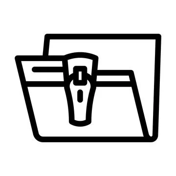 Save file in folder line icon vector illustration Stock Illustration