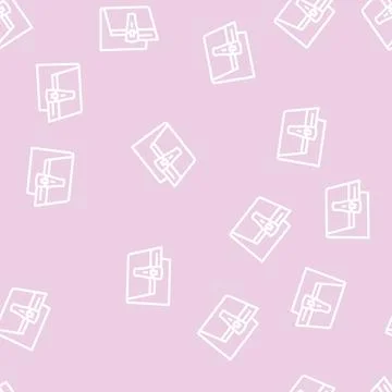 Save file in folder line vector seamless pattern Stock Illustration