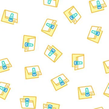 Save file in folder vector seamless pattern Illustrazione stock