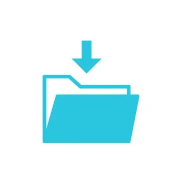 Save files and data icon. Isolated on white. Blue icon set. Stock Illustration