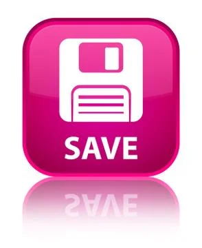 Save (floppy disk icon) special pink square button Illustrazione stock