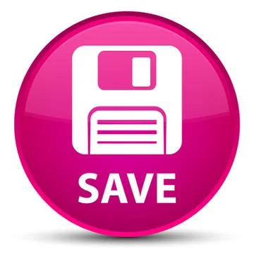 Save (floppy disk icon) special pink round button Illustrazione stock
