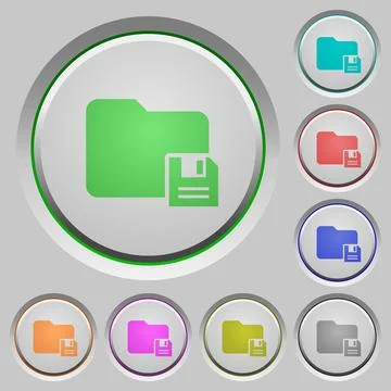 Save folder push buttons イラスト素材