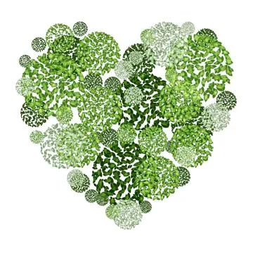 Save forest ecology green postcard Stock Illustration