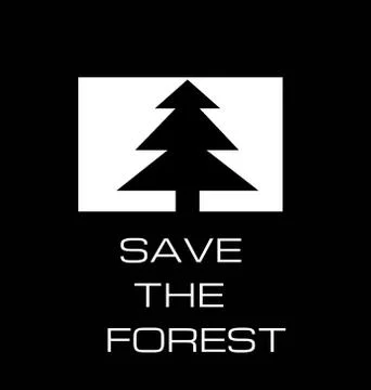 Save the Forest Illustrazione stock